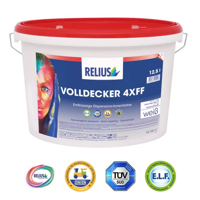 VOLLDECKER 4XFF, Innenfarbe Dispersions Wandfarbe in Weiß