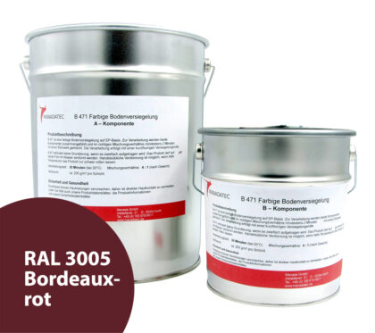 RAL 3005 Bordeaux-rot - 2K Epoxidharz Bodenbeschichtung