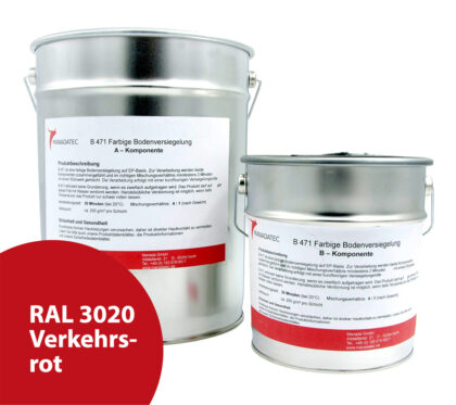 RAL 3020 Verkehrsrot - 2K Epoxidharz Bodenbeschichtung