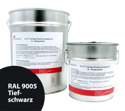 RAL 9005 Tiefschwarz - 2K Epoxidharz Bodenbeschichtung