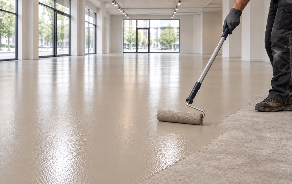 Epoxidharz-Bodenbeschichtung für eine gewerbliche Innenfläche